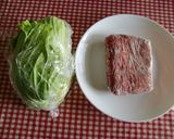 ★ひき肉で＊お好み焼き＊を作りましたよ♪作り方1写真