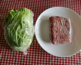 ★ひき肉で＊お好み焼き＊を作りましたよ♪作り方1写真