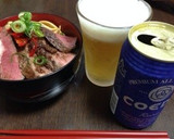 和風ソースのステーキ丼作り方10写真