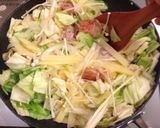 豚肉と野菜のトマトクリーム和え作り方4写真