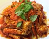渡り蟹とトマトのホットパスタ作り方7写真