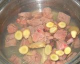 大根とカレー用肉の赤味噌煮作り方3写真