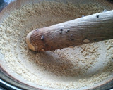 すり鉢で作るほうれん草と菊の胡麻和え作り方3写真