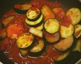 ナスとズッキーニのトマトソースパスタ作り方4写真