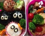 簡単‼︎キャラ弁☆まっくろくろすけ作り方1写真