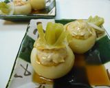 かぶの器で鶏つくねの蒸し物作り方7写真