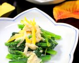 生湯葉入りღほうれん草と柚子のおひたし作り方4写真