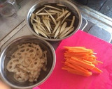 蓮根と牛蒡のきんぴら作り方1写真
