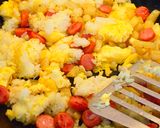ウインナーとじゃがいものジャーマン炒飯作り方6写真