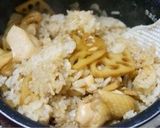 。*鶏肉とレンコンの混ぜご飯*。作り方4写真
