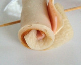 お弁当に♪ハムとちくわのクルクル巻き作り方3写真