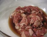 水菜のしょうが焼き作り方1写真