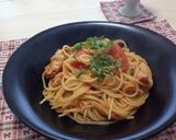 余ったトマトソースで☆チキンパスタ作り方4写真