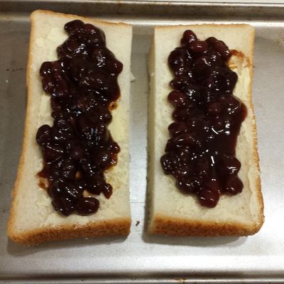 コーヒー風味の小倉トースト☆アイス添え by さまりん 【クックパッド