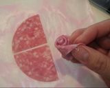 デコおかず♡ビアハム一枚で♪バラ♡作り方4写真