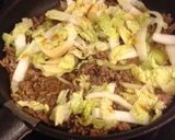 合挽き肉で♪簡単すき焼き丼作り方3写真