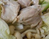 鶏肉と白菜入り味噌煮込みうどん・卵入り作り方7写真