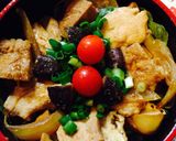超簡単！鳥肉と厚揚げでさっぱり丼作り方5写真