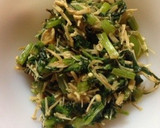 かぶの葉っぱと乾燥えのきの炒め物作り方5写真