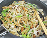 さつま揚げと根菜のたっぷり葱生姜きんぴら作り方6写真