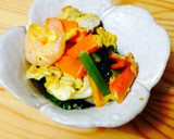 簡単☆海老と小松菜のふんわり炒め作り方11写真
