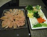 ヘルシー鳥シャブ、胡麻だれで。お粥も！作り方1写真
