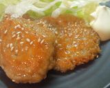 もちもち食感♪蓮根の照り焼きバーグ風☆作り方8写真