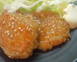 もちもち食感♪蓮根の照り焼きバーグ風☆作り方8写真