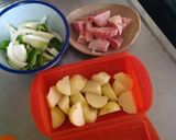 牛乳と土鍋で作る、時短クリームシチュー作り方1写真