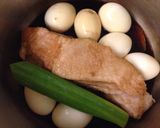 圧力鍋で煮豚と煮卵、ついでに大根もね作り方2写真