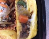 余ったキーマカレーで卵焼き作り方3写真
