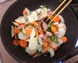 焼きそば麺でパスタ！作り方1写真