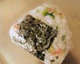 ふりかけに一手間♪青菜と小エビのおにぎり作り方1写真
