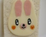 ゆで卵型でうさぎのキャラ弁？キャラパン？作り方3写真