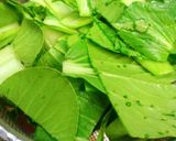 青梗菜と蟹缶de中華風スープ作り方2写真