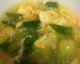 青梗菜と蟹缶de中華風スープ作り方5写真