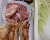 鶏肉、白菜入り餃子鍋・味ぽん添え作り方1写真