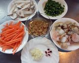 中華風☆シーフードとエリンギのパスタ作り方1写真