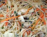 中華風☆シーフードとエリンギのパスタ作り方7写真