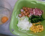 給食★ふわふわ卵とウインナーのスープ作り方4写真