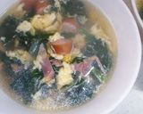 給食★ふわふわ卵とウインナーのスープ作り方8写真