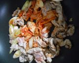 豚小間切れ肉と白菜キムチのあんかけ丼作り方7写真