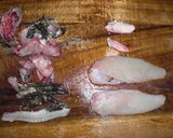肝醤油で味わう活オコゼの刺身作り方2写真