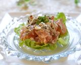 さっぱりヘルシー✿鮪のヨーグルト昆布和え作り方5写真