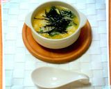 レンジでわかめと卵の雑炊作り方5写真