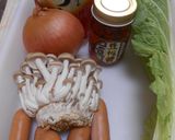 ウインナーと白菜のあんかけご飯作り方1写真