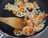 新鮮！蓮根と鶏肉のレモンガーリック炒め作り方2写真