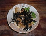 大和芋の梅肉・チリメンあえ作り方4写真