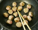 m肉団子と大根のウスター煮作り方2写真