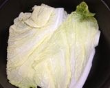 大きなロール白菜☆白菜・挽肉種で重ね蒸煮作り方4写真
